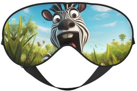 Funny Zebra doppelseitige weiche Verdunkelungs-Augenmaske, Nachtschlaf-Augenmaske, Reise-Schlaf-Augenmaske