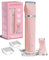 Rasoir intime pour femme - Tondeuse électrique pour femme - Zone intime - Rechargeable - Étanche pour humide et sec - Rose