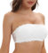 Cavotor Strapless Push Up Bra for Women Bandeau Bra Padded Stay Up Non-Slip Silicone Supportive Strapless Bras for Bigger Bust Non Wired Comfort Bralette (White,XL)