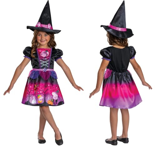 Peppa Pig Witch Fancy Dress for Toddlers/Infants, Officially Licensed by Disguise, Features Fun Witch Peppa Pig Design, Perfect for Halloween or Carnival, for Ages 2, 3-4 & 4-6 years