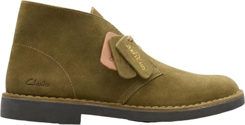 Clarks - Scarpe Desert Bt Evo Uomo, Pelle scamosciata verde oliva., 47 EU
