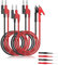 6 Stück Messleitungen Set mit Krokodilklemmen Kabel, Krokodilklemmen Testsonde,Multimeter Messleitung,4 Stück 4mm Bananenstecker Kabel mit 2 Stück Prüfspitzen, 1m Messkabel für Multimeter