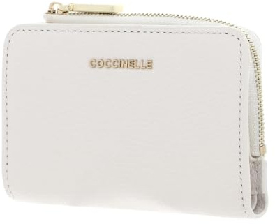 Coccinelle Leder Geldbörse Metallic Soft Wallet Blanco Creme
