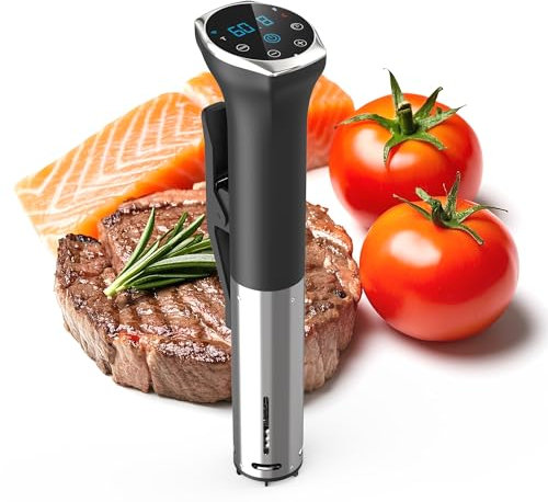 Karienvir WIFI Sous Vide, Sous Vide Machine 1100W, Sous Vide Cooker IPX7 Waterproof Immersion Circulator, WIFI Sous Vide Machine Temperature(10℃~90℃) & Timer Control,Portable Sous Vide Easy Storage