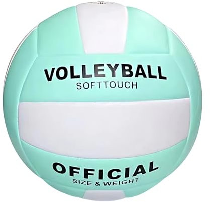 Generisch Volleyball, Offizielle Größe 5, StrandVolleyball, Superweicher Volley Ball, Weicher Volley Ball für Drinnen und Draußen, Strand, Fitnessstudio, langlebige, Volleyball-Training (Grün)