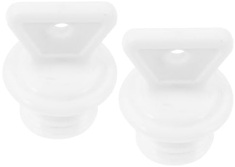 TOYANDONA Ersatzstopfen Für Wärmflasche 2 Stück Gummi 21.4 mm | Gummi, 21.4 mm Durchmesser, Für Heißwasserbeutel, 2 Stück Set, Weißes Design