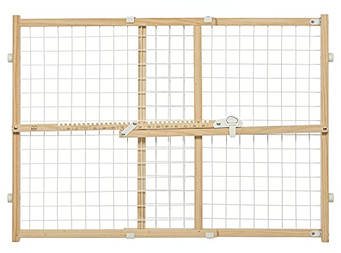 MidWest Homes for Pets Modell 2924WWM-2 Haustier-Absperrgitter, Sicherheitstor, 61 cm hoch, ausziehbar von 69–105 cm Breite, Holz