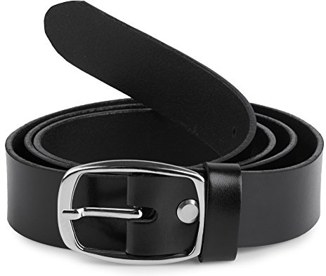 Merry Style Damen Gürtel Ledergürtel D41(Schwarz-1, 90 cm (Gesamtlänge 109 cm))