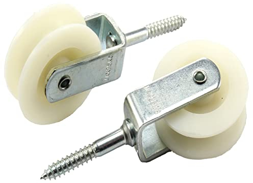 2 Umlenkrollen Vogelrollen Seilrollen 50mm mit Holzgewinde