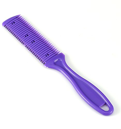 Peine cortapelo, peine navaja de peluquería peine navaja de peluquería peine navaja doble cara herramienta para cortar y peinar el cabello, 18x3cm