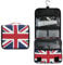ALARGE Hanging Toiletry Bag British Union Jack Flag Stripe Wash Gargle Bag Large Portable Travel Cosmetic Bag Makeup Case Organizer for Women Men