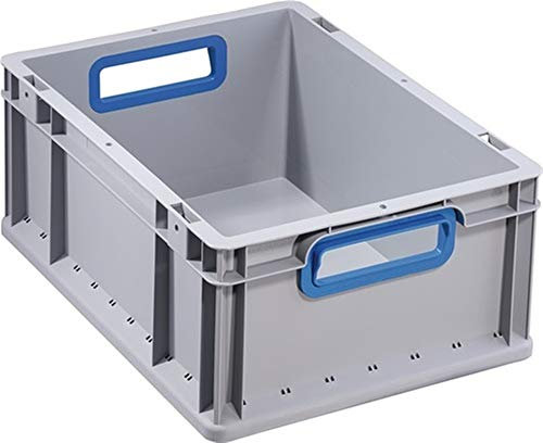 Allit 456725 EuroBox417 400 x 300 x 170 mm offene Griffe in grau/blau