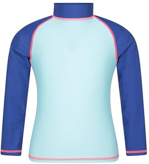 Mountain Warehouse Kids Rash Vest - UV Protection Rash Guard, Long Sleeves Childrens Rash Shirt, Flat Seams, Quick Drying, Stretch Fabric - Ideal for Swimming, Mint - Unicorn Kids Size 7-8 Years