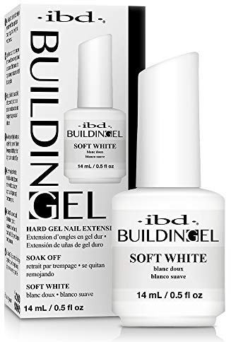 IBD Building Gel Soft White, 1 pack (14 ml) - MADE IN USA - LED/UV building gel 2-in-1 for nail extension