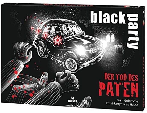 moses. Verlag GmbH 90076 black party | Der Tod des Paten | Die mörderische Krimi-Party für zu Hause | Das Krimi-Rätsel zur Dinner Party | Für 6-7 Spieler