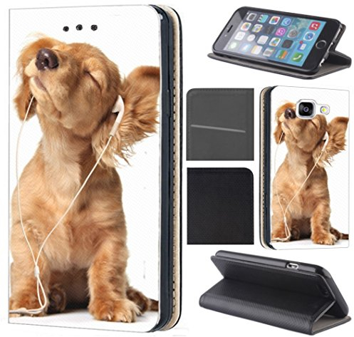 CoverHeld Apple iPhone 6 / 6s Hülle - Handyhülle für Apple iPhone 6 / 6s - Schutzhülle aus Kunstleder Design 1023 Hund Hunde Baby Welpe Braun Klapphülle Beidseitig Cover