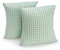 FILU Kissenbezug 40 x 40 cm 2er Pack (Farbe wählbar) Mint/Weiß kariert - Kissenhülle, Kissen, Sofakissen, Dekokissen, Sitzkissen, 100% Baumwolle, Deko für jeden Raum, Garten und Terrasse
