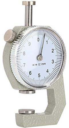 Fydun 0-10mm Dickenmesser Dickenmessgerät Rundes Messgerät Dickenmeßgerät Tester Papier Leder Messwerkzeug Taschenmessgerät