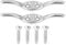 X AUTOHAUX 2 Set Marine 316 Stainless Steel Rope Boat Deck Flagpole Cleat Hook