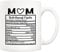 5Aup Mothers Day Christmas Gifts Mum Nutritional Facts Coffee Mug, Funny New Gag Novelty Gift from Daughter Son Husband for Birthday, 11Oz Novelty Ceramic Cups