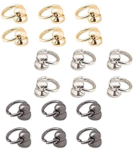45 Stücke Gürtelnieten Kappe, Kopf Button Stud Nieten, Leder Nieten, Schrauben Nieten, für DIY Handwerk, Leder, Telefon Fall Decor