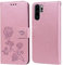 Phone Case for Huawei P30 Pro with Kickstand,Card Slots,Silicone Bumper,Shockproof,Flip Wallet Leather Protective Cover for Huawei P30 Pro(6.47'') Pink