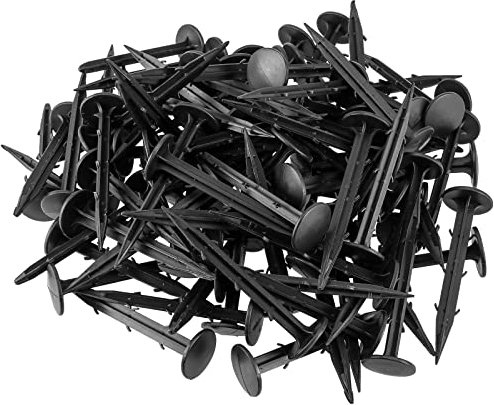 SEHOI 300 Stück 10,2 cm Kunststoff-Gartenstecker Gartenpfähle Anker Spikes mit Widerhaken, Kunststoff Landschaftsverankerung Spikes Garten Zubehör für Unkrautbarriere, Rasenkante, Rasen, Zelt, Plane