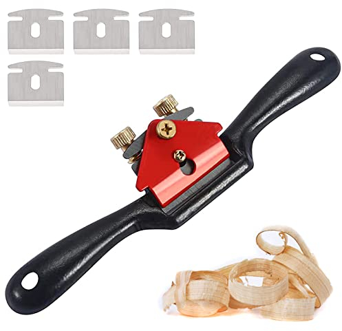 FORYNXHWIN Pialla a coda regolabile, pialla a mano strumento per la lavorazione del legno con base piatta e 4 lame, attrezzi manuali perfetto per lavori in legno, legno e lavorazione del legno
