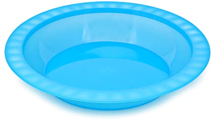 GIO'STYLE Plato hondo de plástico alimentario | Ø 21,5 cm | Turquesa | Made in Italy | Perfecto para fiestas, picnics, camping | Línea Trippy
