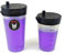 Griffor Lot de 2 Protections anti-drogue réutilisable en silicone extensible | Capote de verre | Paille integrée | Capuchon anti-drogue anti-renversement | Cupote