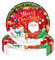 16Pcs Christmas Party Paper Plates 18cm,Merry Christmas Tableware Decor Red Santa Claus Snowman Elk Pattern Disposable Paper Plate Xmas Plates for Birthday Christmas Party Supplies Table Decorations