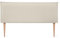 DHOME Kopfteil aus natürlichem Leinen einfarbig mit Paspelierung für Bett Schlafzimmer modernes Top Trend (Beige, 160x105cm Mit Füßen (Betten 150/160))