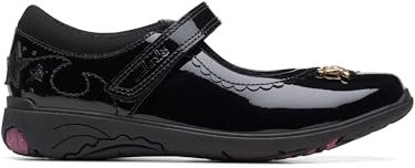 Clarks Relda Sea K Girls School Shoes 2.5 Black