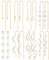 MILACOLATO 8Paar Ohrringe Durchzieher Threader Ohrringe Hängend für Damen Einfädler Ohrhänger 316L Edelstahl Leichte Doppelt Twist Welle Kette Quaste Ohrringe Lange Kettenohrringe Set Gold