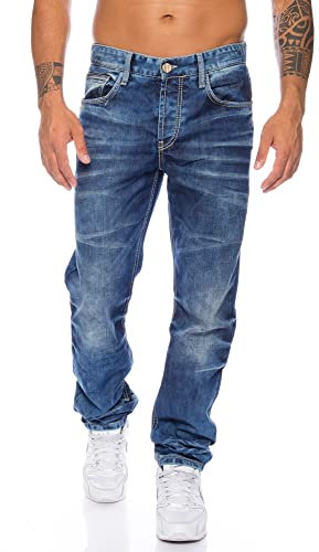 Cipo & Baxx Herren Jeans Hose im dezentem Design (as3, Waist_Inseam, Numeric_36, Numeric_34)