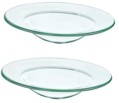 Alipis Wachstablett 2 Stücke Glasschale Tablett Ölwanne Heizungen Teelicht Heizung Wachs Schmelzschale Ätherisches Öl Ölwärmer Schale Duftlampe Glasschale Öl Speicherplatte Duftkerzen