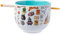 Silver Buffalo Harry Potter Icons Ceramic Ramen Noodle Rice Bowl with Chopsticks, Microwave Safe, 20 Ounces