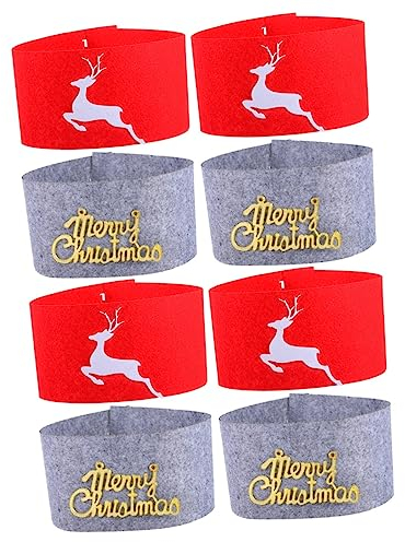 ABOOFAN 8 STK Weihnachtsbaumrock Baumbandkragen Weihnachtsbaum Basis Abdeckung Korb Gastgeschenke Für Weihnachtsfeiern Weihnachtsbaumschürze Unter Christbaummatten Elch Unterer Rock Vlies
