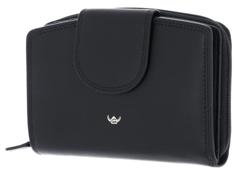Golden Head Leder Geldbörse Polo RFID Protect Damenbörse mit RV 3319 Schwarz