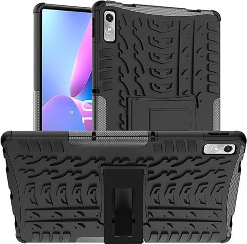 eSTUFF Portland Hybrid Case Lenovo Tab P11 2nd Gen - Black, W128441131 (Tab P11 2nd Gen - Black Raised Sides and Hard-Shell Design with Kickstand)
