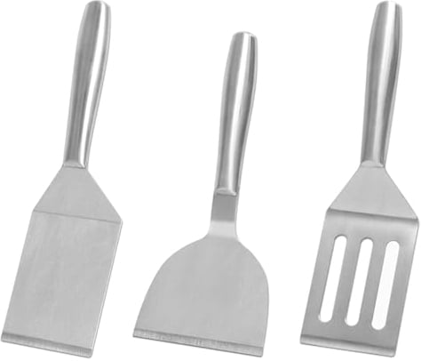 Eolilim Large Metal Spatulas, Flexible Stainless Steel Spatula, Slotted Turner Easy to Clean, Burger Spatula for Eggs, Steak, BBQ