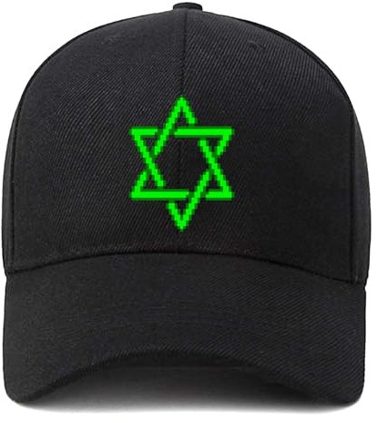 EDGMM Baseballkappe, Unisex, für Erwachsene, verstellbar, für Erwachsene, Grüne Sterne, Einheitsgröße