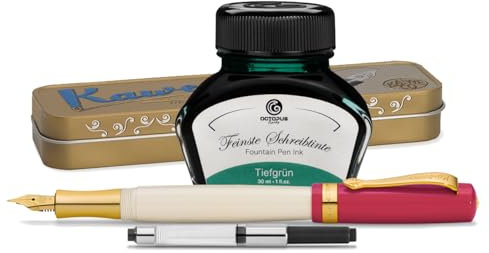 Kaweco Student Füllhalter mit 30 ml Füllhaltertinte, Konverter und Metalletui