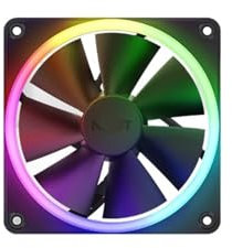 F120 140 RGB DUO 120 140mm double-sided aperture chassis water cooling fan (Color : F120 RGB DUO black 12CM single)