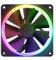F120 140 RGB DUO 120 140mm double-sided aperture chassis water cooling fan (Color : F120 RGB DUO black 12CM single)