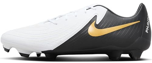 Nike FD6723-100 Phantom GX II Academy FG/MG Hombre White/Black-MTLC Gold Coin EU 38