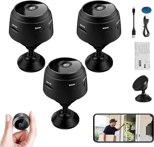Spy Focus Camera,Spyfocus Magnetic Mini Security Camera Outdoor,Camtrix Magnetic Mini Security Camera,Night Vision Motion Detection Security Cam Covert Cameras With App For Home Indoor Outdoor (3pcs)