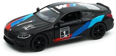 Easy Toys Modellauto kompatibel mit BMW M8 Gara. Maßstabsgetreues Spielzeugauto mit zu öffnenden Türen. Automodellierung (M8 Schwarz)