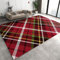 SANSJI Schwarz, Weiß, Gr ün Und Rot Kariert Teppiche Gegend, Buntes Irland Tartan Quadrat Kurzflor Kinderteppich - für Terrasse Garten, Küche, Bad Oder 60 x 90 cm