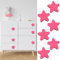 VJUYSW 6 Schrankknöpfe Holz fur Kinderzimmer, Möbelknöpfe in verschiedenen Tierformen, Holzgriffe für Schränke Türknöpfe für Kinder（Rosa Sterne）